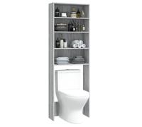 (ON SALE)Meuble haut de salle de bain,Meuble WC pour machine à laver Sonoma gris 64x24x190 cm 39307