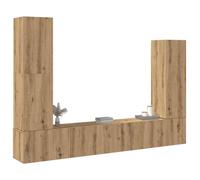 (ON SALE)Meuble hifi, Ensemble de meuble TV mural (4 pcs) - chêne artisanal - centre de divertissement EU285366