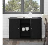 (ON SALE)Meuble Salon/Rangement Cuisine - Buffet - Chêne noir - 100x35x70 cm ,Bois d'ingénierie EU735205