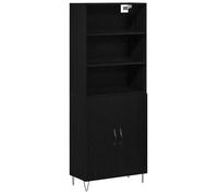 (ON SALE)Meuble Salon/Rangement Cuisine - Haut Armoire Montage mural (3 pcs) - Chêne noir - 70x34x180 cm EU141227