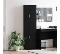 (ON SALE)Meuble Salon/Rangement Cuisine - Highboard - Chêne noir - 35x39x168 cm ,Bois d'ingénierie EU507785