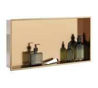 (ON SALE)Niche de Douche - Niche Salle de Bain doré brossé 62x32x9 cm acier inoxydable EU760414