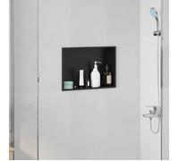 (ON SALE)Niche de Douche - Niche Salle de Bain Noir 45x30x9.5 cm Acier inoxydable EU793216