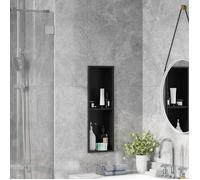 (ON SALE)Niche de Douche - Niche Salle de Bain Noir 60x20x9.5 cm Acier inoxydable EU745020