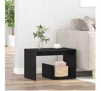 (ON SALE)Table d'appoint,Table Basse de Salon - Table à thé Noire en Chêne 59x36x38 cm ,Bois d'ingénierie EU974067