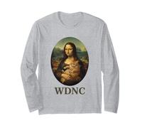 on s'en fout de Mona Lisa Ménopause Cat WDNC Manche Longue