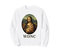 on s'en fout de Mona Lisa Ménopause Cat WDNC Sweatshirt