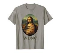 on s'en fout de Mona Lisa Ménopause Cat WDNC T-Shirt