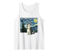 on s'en fout du Club Van Gogh Funny Cat WDNC Débardeur