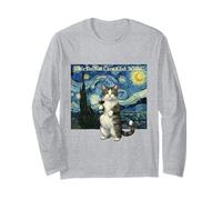 on s'en fout du Club Van Gogh Funny Cat WDNC Manche Longue