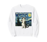 on s'en fout du Club Van Gogh Funny Cat WDNC Sweatshirt