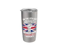 On The Eighth Day God Created The British Pride Heroes Gobelet isotherme en acier inoxydable double paroi