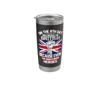 On The Eighth Day God Created The British Pride Heroes Gobelet isotherme en acier inoxydable double paroi