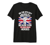 on The Eighth Day God Created The British Pride Heroes T-Shirt Haut de Gamme