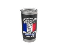 On The Eighth Day God Created The French Pride Heroes Gobelet isotherme en acier inoxydable double paroi