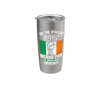 On The Eighth Day God Created The Irish Pride Heroes Gobelet isotherme en acier inoxydable double paroi