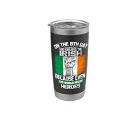 On The Eighth Day God Created The Irish Pride Heroes Gobelet isotherme en acier inoxydable double paroi