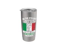 On The Eighth Day God Created The Italian Pride Heroes Gobelet isotherme en acier inoxydable double paroi