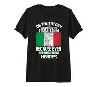 on The Eighth Day God Created The Italian Pride Heroes T-Shirt Haut de Gamme