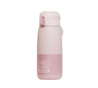 On The Go Chauffe-bouteille portable pour voyage, 20 heures de conservation de la chaleur, chauffage rapide, design d'isolation à 5 couches pour extérieur, voiture, avion, voyage (rose, 350 ml)