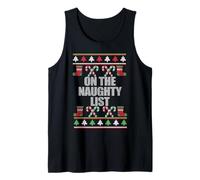 on The Naughty List Pull de Noël Moche Design Meme Débardeur