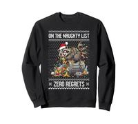 on The Naughty List Zero Regrets Pull de Noël Moche Raton Laveur Sweatshirt