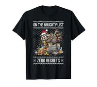 on The Naughty List Zero Regrets Pull de Noël Moche Raton Laveur T-Shirt