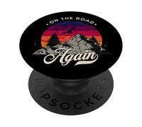 on The Road Again - Design Vintage avec Aventure Sauvage PopSockets PopGrip Adhésif