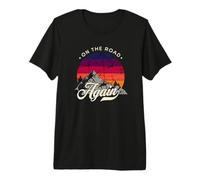 on The Road Again - Design Vintage avec Aventure Sauvage T-Shirt Haut de Gamme