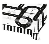 Amscan Nappe en papier On the Road 1,2 m x 1,8 m Blanc