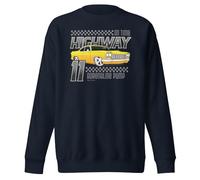 On Time Highway Adrenaline Pump Classic Cars Sweat-shirt unisexe pour adulte, Bleu marine vif, L