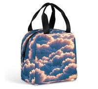 On Top of The Cloud Sac à déjeuner pour homme et femme, sac fourre-tout isotherme portable avec poignée, étanche, réutilisable, pour le travail, le pique-nique, les voyages