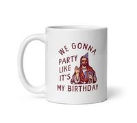 On Va Faire La Fête Comme Si C'Était Mon Anniversaire (Design Jésus) Mug À Café Céramique Tasses À Thé Mignonne Tasse À Café Pour Cappuccino Bureau Espresso 330Ml