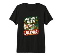 on Voit Rien mais Je Sais Humour Supporter Rugby T-Shirt Haut de Gamme