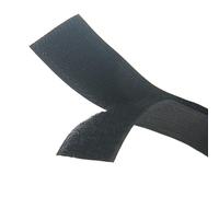 On1shelf® Crochet et boucle Coudre Bandes (Non Adhésif) Les deux Côtés Inclus, 30MMX1M Noir