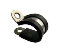 On1shelf Lot de 10 colliers de serrage en acier inoxydable de qualité supérieure avec revêtement en caoutchouc 13 mm