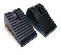 On1shelf Lot de 2 cales de roue en caoutchouc robustes pour véhicules, voitures, caravanes, remorques - 1,3 kg, 17 x 8 x 9 cm (moyen)