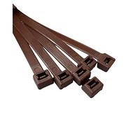 On1shelf® Lot de 5 serre-câbles de qualité supérieure, 900 mm x 9 mm, 89,9 cm, en nylon solide et long (marron)