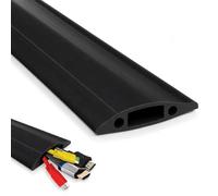 On1shelf® Protection de sol moyenne | Protège contre les risques de trébuchement | Cavité de câble 16 mm (l) x 8 mm (H) | Noir (1 m)