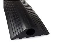 On1shelf® Sourcingmap Protection de câble en caoutchouc industriel pour extérieur avec trou de 20 mm Noir 5 m