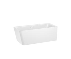 Ona baignoire îlot en stonex d'angle asymétrique droite 1600x700 blanc - ROCA A248638000
