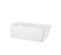 Ona baignoire îlot en stonex d'angle asymétrique gauche 1600x700 blanc - ROCA A248629000