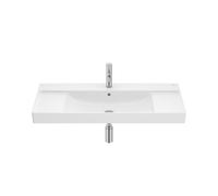 Ona lavabo mural avec jeu de fixations en fineceramic 1000x460 blanc mat - ROCA A32768A620