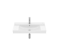 Ona lavabo mural centré avec jeu de fixations 800x460 h 80 blanc brillant - ROCA A32768H000