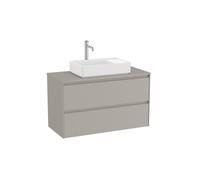 Ona Meuble 2 Tiroirs Pr Lavabo Centré + Plan 1000Mm Gris Mat-Roca A851730510