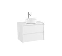 Ona Meuble 2 Tiroirs Pr Lavabo Centré + Plan 800Mm Blanc Mat-Roca A851728509