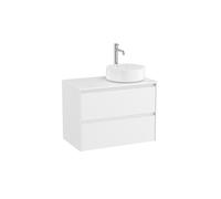 Ona Meuble 2 Tiroirs Pr Lavabo Droite + Plan 800Mm Blanc Mat-Roca A851727509