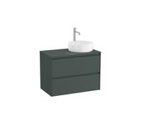 Ona Meuble 2 Tiroirs Pr Lavabo Droite + Plan 800Mm Vert Mat-Roca A851727513