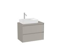 Ona Meuble 2 Tiroirs Pr Lavabo Gauche + Plan 800Mm Gris Mat-Roca A851729510