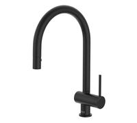 Ona Mitigeur Évier Bec Tube Mobile Incurvé Douchette Extractible Noir Mat - ROCA A5A811FNB0